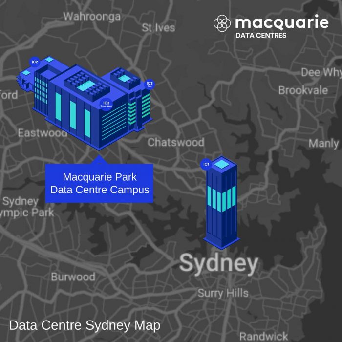 MDC Data Centres Map illustration